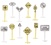 Railroad & Street Signs (24 Pcs.)
