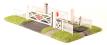 Single track level crossing with gates (170 x 100 x 37mm)