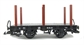 DR flatcar with stakes 90-04-15
