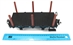DR flatcar with stakes 90-04-15