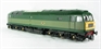 Class 47 diesel in BR 2 tone green.