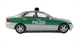 Mercedes C-Class Polizei police car in silver & green HO gauge