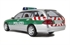 Mercedes C-Class Polizei police car in silver & green HO scale