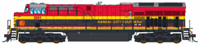 ET44 GEVO 5004 of the Kansas City Southern - digital fitted
