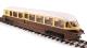 Streamlined railcar 12 in GWR lined chocolate and cream with shirtbutton emblem - DCC Fitted