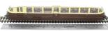 Streamlined Railcar 12 in GWR chocolate and cream with shirtbutton emblem