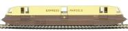 Streamlined Parcels Railcar 17 in GWR chocolate and cream with Express Parcels branding - Digital fitted