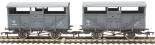 4-wheel cattle wagons in GWR grey - 13821 & 13826 - pack of 2