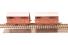 4-wheel cattle wagons in BR bauxite - B893520 & B893320 - weathered - pack of 2 