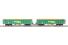 MJA mineral & aggregates twin bogie box wagon in Freightliner green livery - 502021 & 502022 - pack of 2
