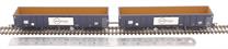 MJA mineral and aggregates twin bogie box wagon in GB Railfreight blue - 502051 & 502052 - pack of 2