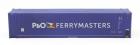45ft curtain-sided containers "P & O Ferry" - 008460-2 & 008037-7 - weathered - pack of 2