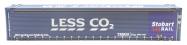 45ft curtain-sided containers "Less Co2 Stobart Rail" - 450012-5 & 4500 - weathered - pack of 2 