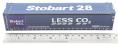 45ft curtain-sided containers "Less Co2 Stobart Rail" - 450012-5 & 4500 - weathered - pack of 2 