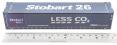 45ft curtain-sided containers "Less Co2 Stobart Rail" - 450012-5 & 4500 - weathered - pack of 2 
