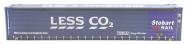 45ft curtain-sided containers "Less Co2 Stobart Rail" - 450012-5 & 4500 - weathered - pack of 2 