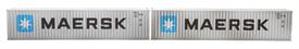 40ft containers "Maersk" - MRKU 0141156-9 & 022317-9 - weathered - pack of 2