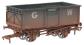 16-ton steel mineral wagon in GWR grey - 18625 - weathered