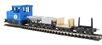 Loco and 10 wagon set - blue #2. HO scale to run on N gauge track