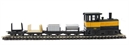 Loco and 10 wagon set - 2 tone dark. HO Scale but runs on N gauge track
