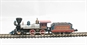 American 4-4-0 steam locomotive "Jupiter" in Central Pacific livery