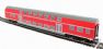 Class DBuz 747.3 2nd class d/deck coach of the German DB AG red & white Epoch V