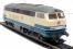Class BR 218 195-6 of the DB in ocean blue & beige