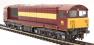 Class 58 in EWS red and gold - unnumbered