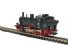 Class BR 91 1001 2-6-0T of the DB in black & red livery