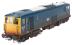 Class 73 73137 in BR blue with full yellow ends - lightly weathered