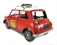 1960 Mini Cooper With Roof Rack & Wheel in red - Tinplate Model