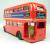 Routemaster bus in "London Transport" red with "Corona" Ad.