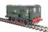 Class 08 shunter D3043 in BR green with late crest & no warning panels - DCC Sound Fitted