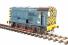 Class 08 shunter in BR Blue with wasp stripes - unnumbered