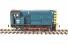Class 08 shunter D3045 in BR blue with wasp stripes