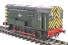 Class 08 shunter in BR green with wasp stripes and late crest - Unnumbered