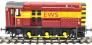 Class 08 shunter in EWS red and gold - unnumbered - DCC sound fitted