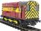 Class 08 shunter in EWS red and gold - unnumbered