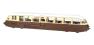 Streamlined Railcar 12 in GWR lined chocolate and cream with monogram