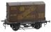 Conflat 'H7' flat wagon in GWR grey - 39410 with BK2 type container in GWR brown 'Furniture Removal Service' - weathered