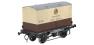 Conflat wagon in GWR grey - 36461 with GWR chocolate & cream "Door to Door" container load - weathered