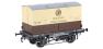 Conflat wagon in GWR grey - 36461 with GWR chocolate & cream "Door to Door" container load