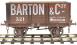 7 plank open wagon with 9ft wheelbase "Barton and Coy, Wrexham" - weathered