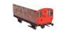 Stroudley 4 wheel suburban oil lit brake third in LBSCR varnished mahogany 918 - Light bar fitted