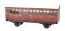 Stroudley 4 wheel suburban oil lit third in LBSCR varnished mahogany 861 - Light bar fitted