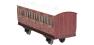 Stroudley 4 wheel suburban oil lit second in LBSCR varnished mahogany 507