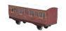 Stroudley 4 wheel suburban oil lit Composite in LBSCR varnished mahogany 404 - Light bar fitted