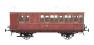 Stroudley 4 wheel Main Line oil lit brake third in LBSCR varnished mahogany 1032 - Light bar fitted