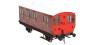 Stroudley 4 wheel Main Line oil lit brake third in LBSCR varnished mahogany 1032 - Light bar fitted
