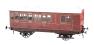 Stroudley 4 wheel Main Line oil lit brake third in LBSCR varnished mahogany 1032